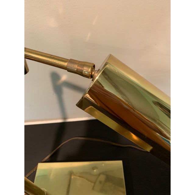 Vintage Brass Extendable Arm Pharmacy Desk Lamp For Sale - Image 4 of 8