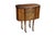 Antique Martha Washington walnut sewing cabinet. Features a distinctive octagonal top with clipped corners over a three-...