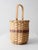 Vintage Woven Splint Basket With Swing Handle For Sale - Image 4 of 13