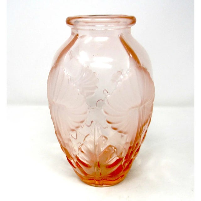 Glass Pierre d'Avesn Calla Lily Blush Glass Vase - 1920s For Sale - Image 7 of 8