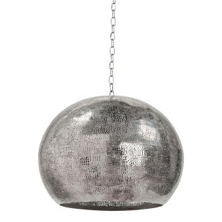 Regina Andrew Pierced Metal Sphere Pendant in Polished Nickel For Sale