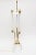 Mid Century Modern Parzinger Style Brass & White Lacquered Metal Tall Table Lamp, Restored For Sale In Miami - Image 6 of 11