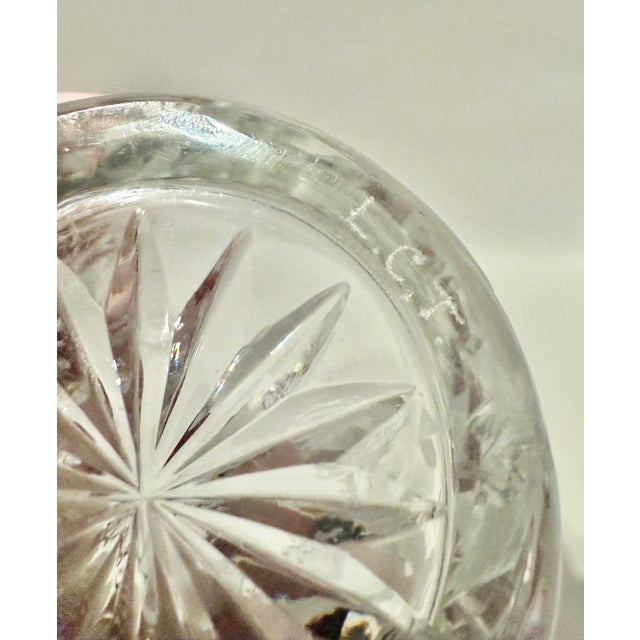Set of 4 Tiffany l.c.t. Signed Antique Brilliant Cut Crystal Low Ball Glasses H: 3.5" For Sale - Image 10 of 10