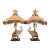 Pair of Vintage Elephant Table Lamps With Original Pagoda Shades - Attributed to Mark Roberts For Sale