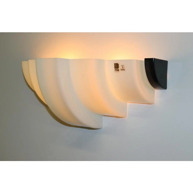 1980s Modern Itre Murano Glass Wall Lamp Aqua For Sale - Image 10 of 13