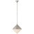 Sarnen Medium Pendant in Burnished Silver Leaf with White Glass Designer: AERIN Fixture Height: 16" Min. Custom Height:...