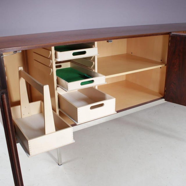 Brown Large Sideboard by Dieter Wäckerlin for Behr, Germany, 1950s For Sale - Image 8 of 17