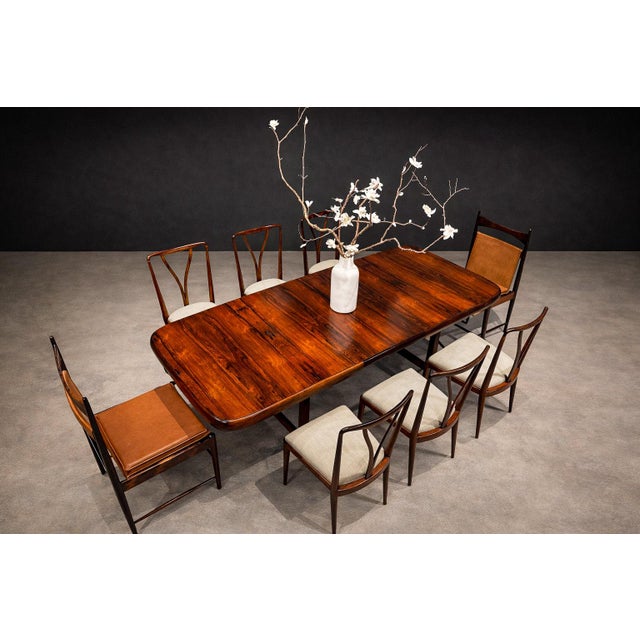 Brazilian Mid-Century Modern Extendable Dining Table in Rosewood, Loher, 1960s For Sale - Image 10 of 11