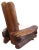 1960s Massive California Craft Redwood Lounge Chair For Sale - Image 4 of 5