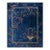 1920s Navy Blue Green Floral Antique Chinese Art Deco Carpet 11'9" X 14'9'' Rug For Sale