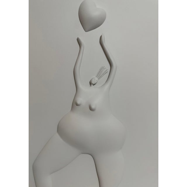 Abigail Varela, Latin American Master Abigail Varela Sculpture Relief Plaque Woman with Heart, 2008 For Sale - Image 9 of 11