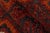 Hand-Knotted Antique Rug Red Moroccan Runner - High Pile and Diamond Pattern For Sale - Image 9 of 10