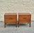 Mid-century modern nightstands featuring two spacious drawers and a warm walnut finish.