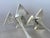 Brutalist Cool Pair of Brutalist/Modernist Candlesticks, Nickel-Plated Brass, MCM Ca. 1970-80 For Sale - Image 3 of 5