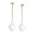 Metal Pair of Mid-Century Hand-Blown Frosted Organic Murano Glass Pendant Chandeliers For Sale - Image 7 of 13