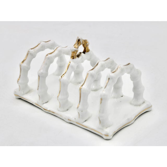 French Antique French Limoges Ceramic Toast Rack / Letter Holder For Sale - Image 3 of 12