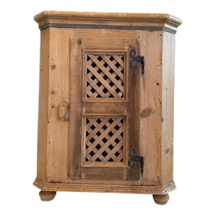 Rustic Farmhouse Corner Cupboard For Sale