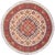 Rustic Kazak Ivory/Red Wool Round Rug- 6'5''x6'6'' For Sale - Image 10 of 10