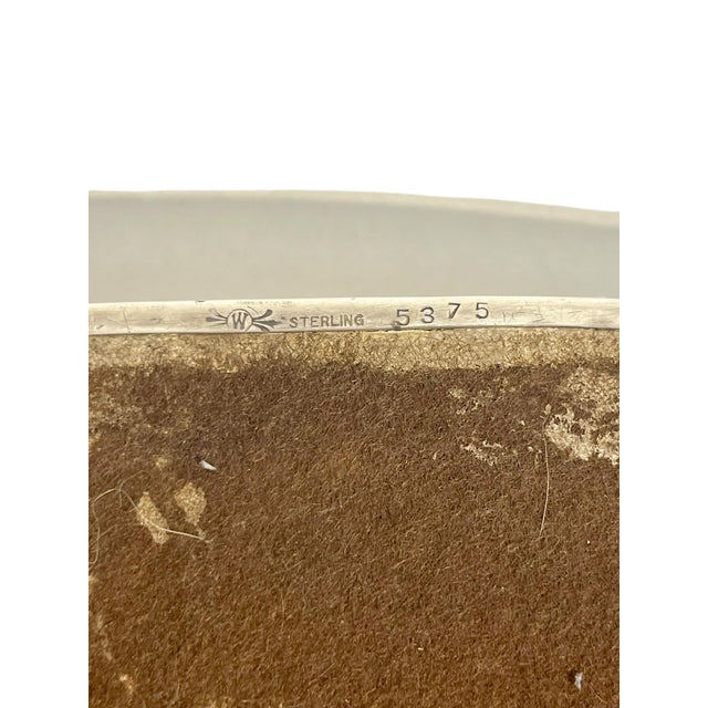 Antique Whiting Company Sterling Silver and Mahogany Gallery Cocktail Tray With Beveled Glass Insert For Sale - Image 18 of 18