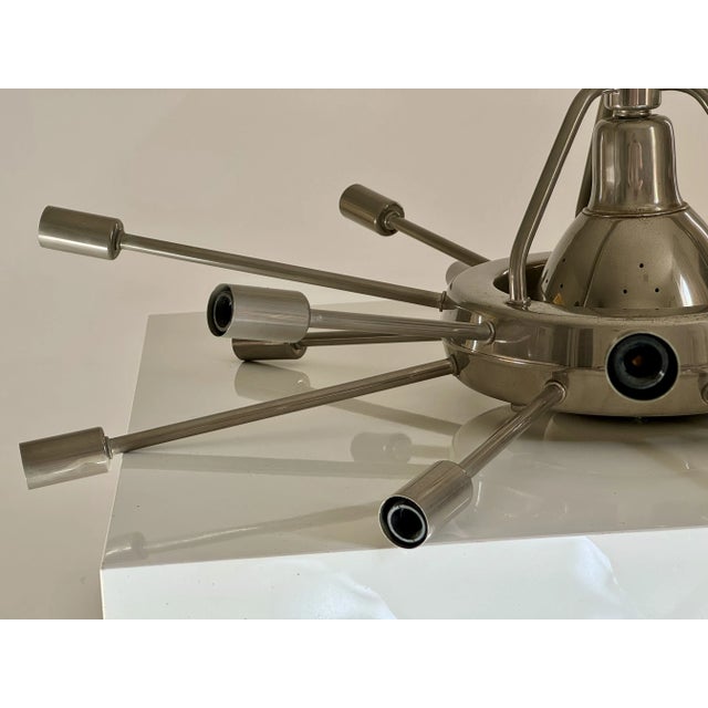 Mid-Century Modern Authentic Mid-Century Sputnik Ceiling Fixture For Sale - Image 3 of 9