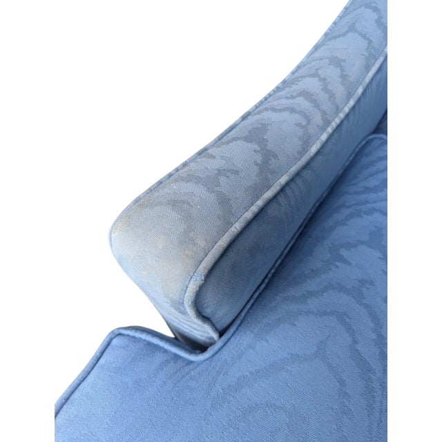 Vintage Custom Upholstered Blue Club Chair- A Pair For Sale - Image 11 of 18