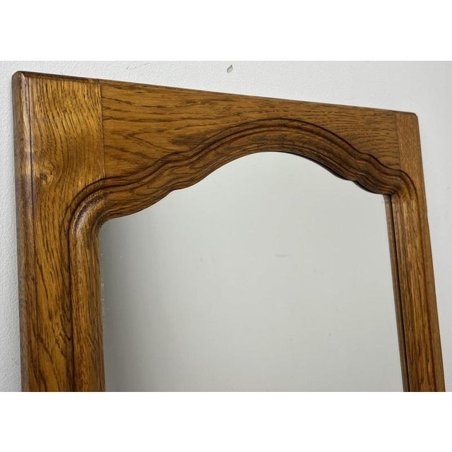 Contemporary Vintage French Mirror in Oak For Sale - Image 3 of 7