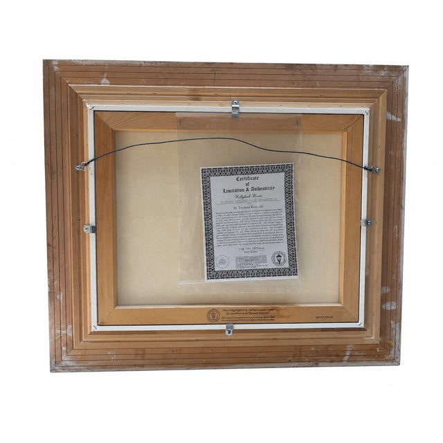 Vintage 1996 limited-edition Artist Proof canvas reproduction of “Hollyhock House” by Thomas Kinkade, from his Flower...