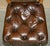 Antique Regency Brown Leather & Oak Chesterfield Desk Chair, 1820s For Sale - Image 11 of 18