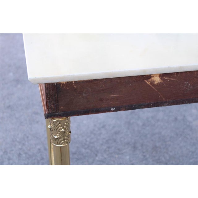 Neoclassical Console Table in Brass, Wood and Marble attributed to Paolo Buffa For Sale - Image 11 of 14