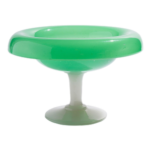 Steuben Studio Jade & Alabaster Opaline Compote, C. 1920
