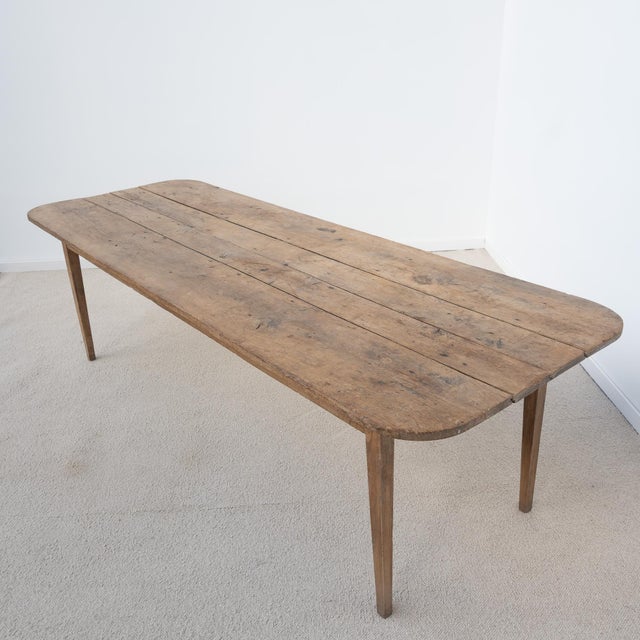 19th Century Antique 19th Century Farmhouse Oak Table, France For Sale - Image 5 of 12