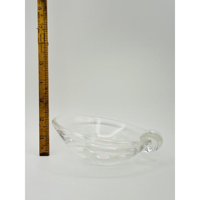 Mid 20th Century Mid 20th Century Modern Steuben Crystal Art Glass Ash Tray For Sale - Image 5 of 5