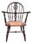 Vintage Windsor-Style Hoop-Back Rush Seat Armchair For Sale