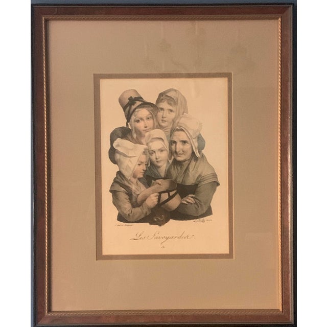 19th Century "Les Savoyardes (The Ladies of Savoy)" Louis Léopold Boilly No. 51 Print, Framed For Sale - Image 10 of 10