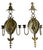 Early 1900’s Wedgewood Style Original Painted Mixed Metal Double Candle Sconces - Set of 2 For Sale In Los Angeles - Image 6 of 6