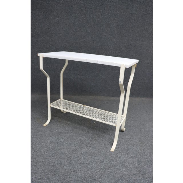 White French Marble & Wrought Iron Console For Sale - Image 8 of 8