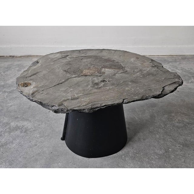 Vintage Side Table in Fossil Stone, 1995 For Sale - Image 9 of 16