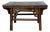 Vintage Rustic Raw Wood-Square Ming Style Apron Low Coffee Table For Sale