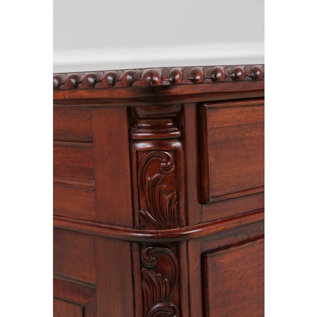 Chippendale Style Ball & Claw Mahogany Partners Desk For Sale - Image 17 of 17