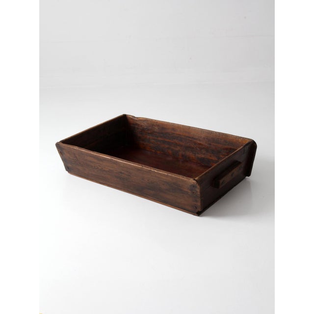 Antique Primitive Wood Dough Tray For Sale - Image 11 of 18