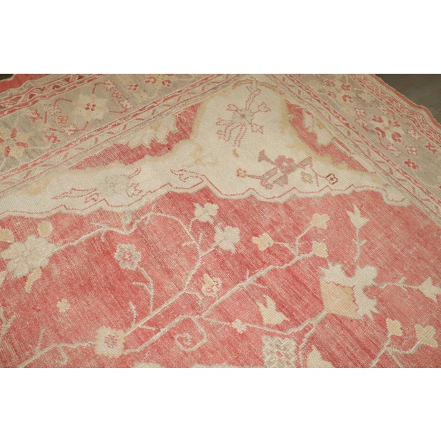 Red Ivory Medallion Oversize Antique Turkish Oushak Carpet - 11'4" x 16'6" For Sale - Image 15 of 16