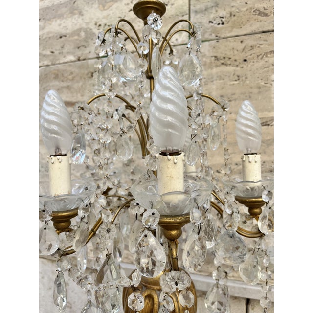 Gilded Wooden Pinwheel Lamp, 1890s For Sale - Image 4 of 8