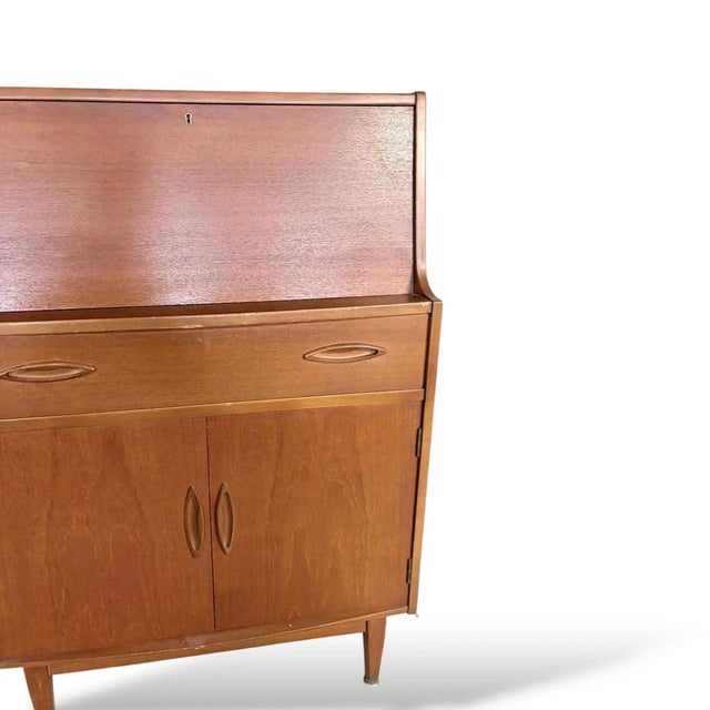 Wood Mid-Century Teak Bureau or Bar Cabinet from Jentique, 1960s For Sale - Image 7 of 11