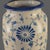 Vintage Pottery Blue & White Hand Painted Floral 17.5'' Tall Floor Table Vase For Sale - Image 6 of 13
