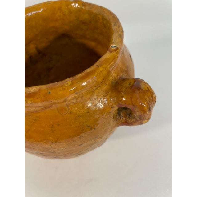 Rare 1890s Petite Glazed Earthenware French Confit Pot or Jar For Sale - Image 13 of 17
