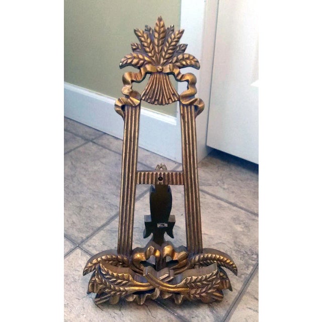 Gold Vintage Gilded Wood Picture Easle For Sale - Image 8 of 8
