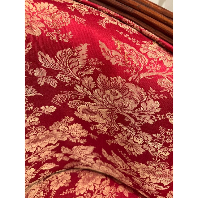 Early 20th Century Carved Mahogany Swan Barrel Chair For Sale - Image 12 of 14