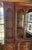 Mid 20th Century French Provincial Style China Cabinet — 2-Piece, Brass Lattice Doors, Serpentine Base For Sale - Image 10 of 13