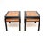 A superb pair of vintage burr elm side tables by Raymond Sobota. They were made in the USA by Century furniture for the...