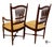 Wood Vintage Traditional Rustic American Style Cherry & Rush Seat Dining Chairs - Set of 4 For Sale - Image 7 of 10